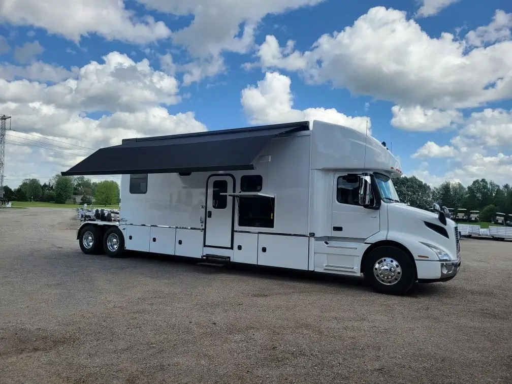 Motorhome in forest